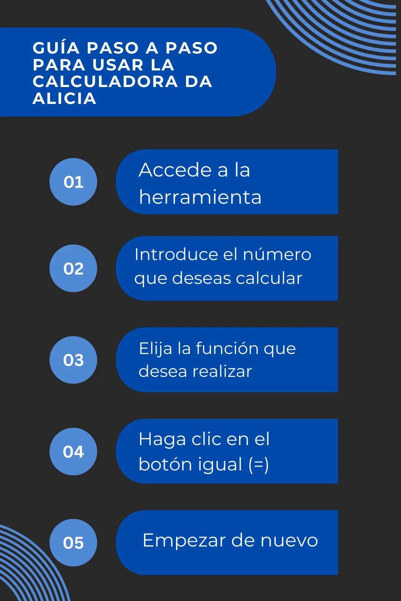 Guía paso a paso para usar la Calculadora da Alicia